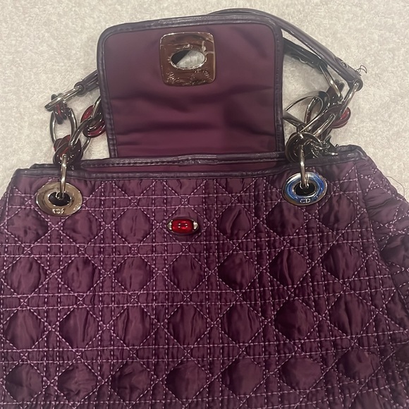 Dior Purple Satin Cannage Quilted Shoulder… - Picture 5 of 11